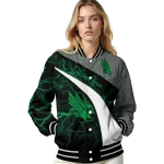 custom north texas mean green electric flash green varsity jacket best selling