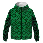 custom north texas mean green trellis mesh green windbreaker jacket best selling