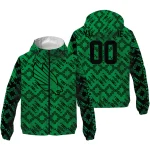custom north texas mean green trellis mesh green windbreaker jacket best selling