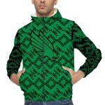 custom north texas mean green trellis mesh green windbreaker jacket best selling