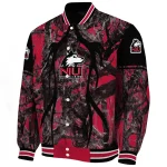 custom northern illinois huskies antlers motif red black varsity jacket best selling