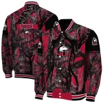 custom northern illinois huskies antlers motif red black varsity jacket best selling