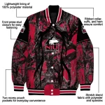 custom northern illinois huskies antlers motif red black varsity jacket best selling