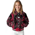 custom northern illinois huskies antlers motif red black varsity jacket best selling
