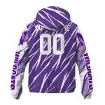 custom northwestern wildcats abstract streaks purple windbreaker jacket best selling
