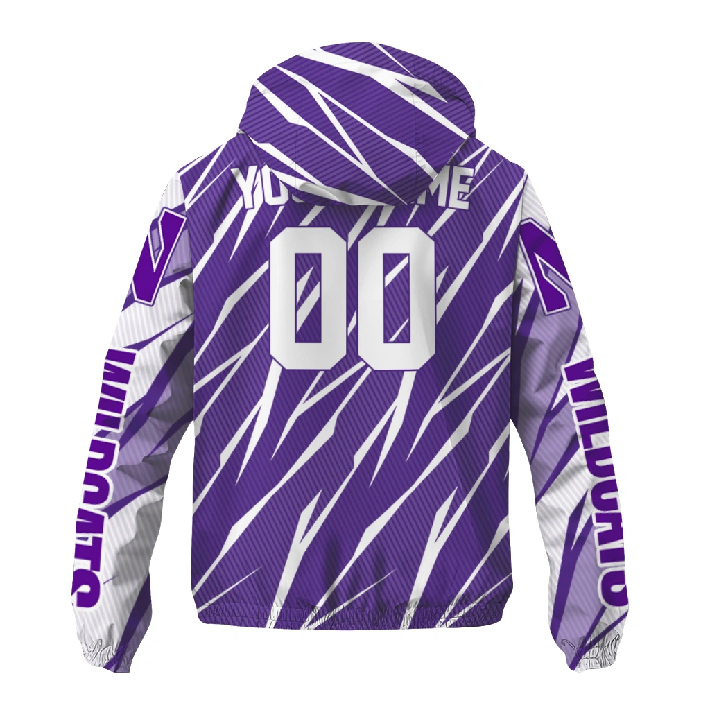 custom northwestern wildcats abstract streaks purple windbreaker jacket fashion forward custom northwestern wildcats abstract streaks purple windbreaker jacket fashion forward