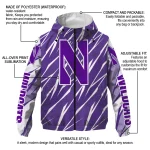 custom northwestern wildcats abstract streaks purple windbreaker jacket best selling
