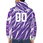 custom northwestern wildcats abstract streaks purple windbreaker jacket best selling