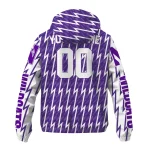 custom northwestern wildcats lightning strike grid purple windbreaker jacket best selling