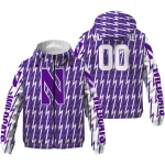 custom northwestern wildcats lightning strike grid purple windbreaker jacket best selling