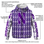 custom northwestern wildcats lightning strike grid purple windbreaker jacket best selling