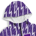 custom northwestern wildcats lightning strike grid purple windbreaker jacket best selling