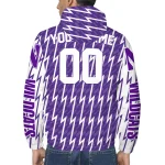 custom northwestern wildcats lightning strike grid purple windbreaker jacket best selling