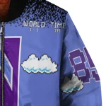 custom northwestern wildcats mario blocks blue black bomber jacket best selling