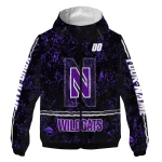 custom northwestern wildcats shards cluster purple windbreaker jacket best selling