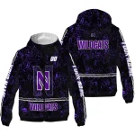 custom northwestern wildcats shards cluster purple windbreaker jacket best selling