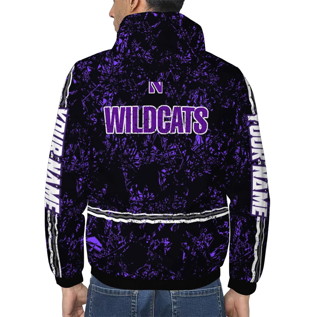 custom northwestern wildcats shards cluster purple windbreaker jacket trendy custom northwestern wildcats shards cluster purple windbreaker jacket trendy