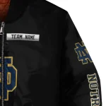 custom notre dame fighting irish american flag skull black bomber jacket best selling