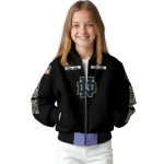 custom notre dame fighting irish american flag skull black bomber jacket best selling