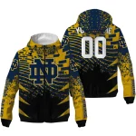 custom notre dame fighting irish brick motion navy black windbreaker jacket best selling
