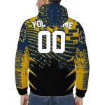 custom notre dame fighting irish brick motion navy black windbreaker jacket best selling