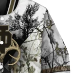 custom notre dame fighting irish deer skull camouflage white varsity jacket best selling