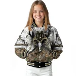 custom notre dame fighting irish deer skull camouflage white varsity jacket best selling