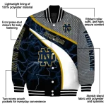 custom notre dame fighting irish electric flash navy varsity jacket best selling