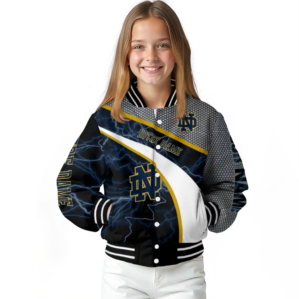 custom notre dame fighting irish electric flash navy varsity jacket top rated custom notre dame fighting irish electric flash navy varsity jacket top rated