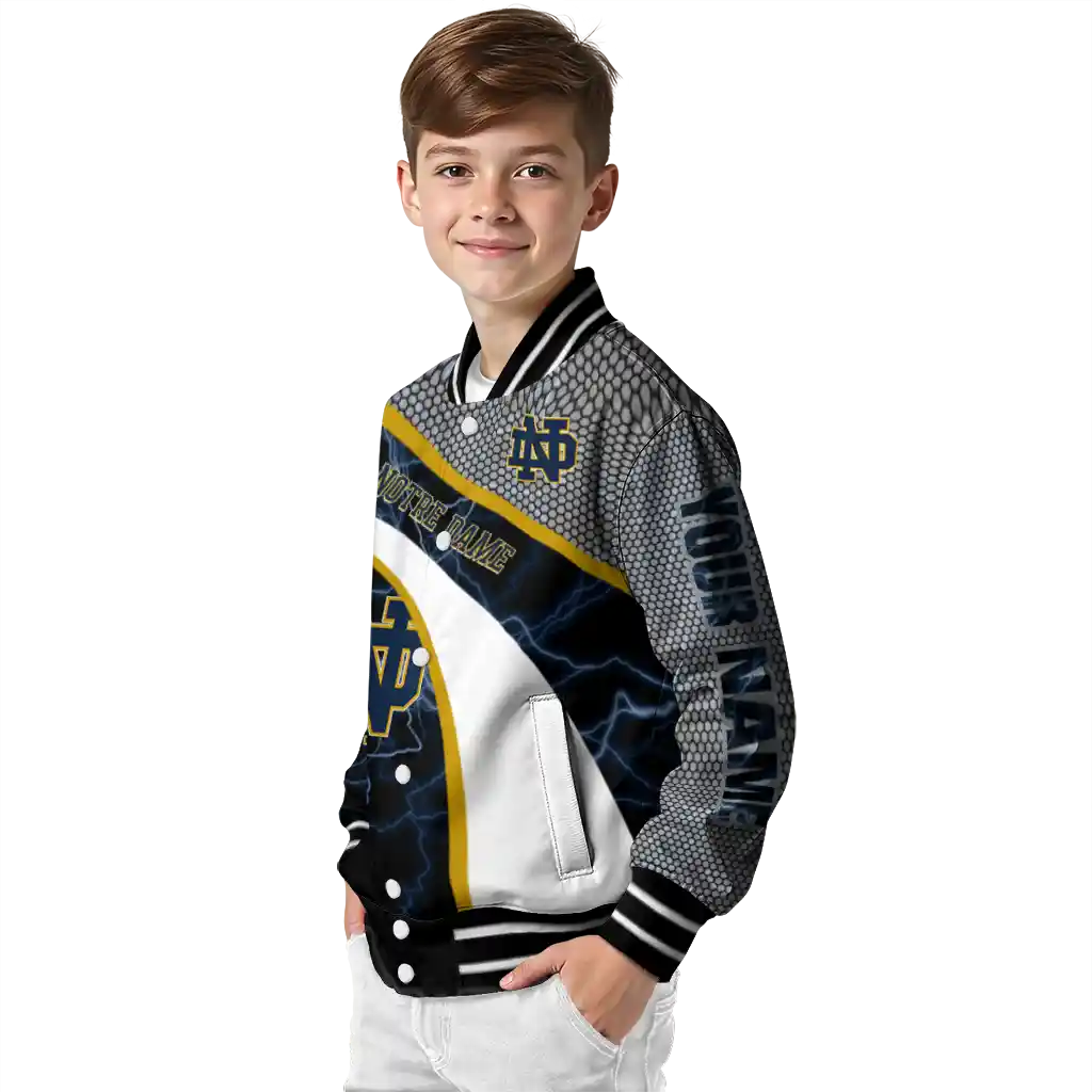 custom notre dame fighting irish electric flash navy varsity jacket trendy custom notre dame fighting irish electric flash navy varsity jacket trendy