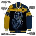 custom notre dame fighting irish reaper hands navy black varsity jacket best selling