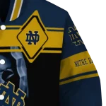 custom notre dame fighting irish reaper hands navy black varsity jacket best selling