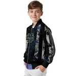 custom notre dame fighting irish star stripes navy black bomber jacket best selling