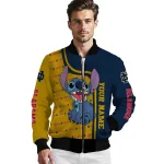 custom notre dame fighting irish stitch laughing navy bomber jacket best selling