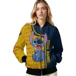 custom notre dame fighting irish stitch laughing navy bomber jacket best selling