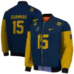 custom notre dame fighting irish team patch navy bomber jacket best selling