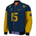 custom notre dame fighting irish team patch navy bomber jacket best selling