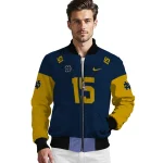 custom notre dame fighting irish team patch navy bomber jacket best selling