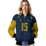custom notre dame fighting irish team patch navy bomber jacket best selling