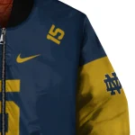 custom notre dame fighting irish team patch navy bomber jacket best selling