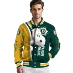 custom oakland athletics snoopy head green varsity jacket best selling