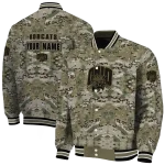 custom ohio bobcats camouflage abstract camouflage varsity jacket best selling