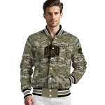 custom ohio bobcats camouflage abstract camouflage varsity jacket best selling