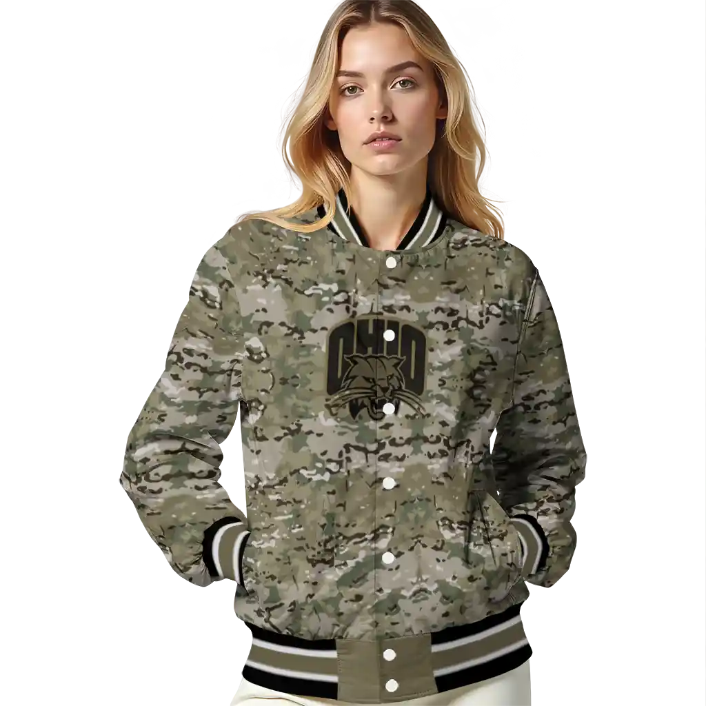 custom ohio bobcats camouflage abstract camouflage varsity jacket latest model custom ohio bobcats camouflage abstract camouflage varsity jacket latest model