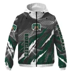 custom ohio bobcats claw mesh green gray windbreaker jacket best selling