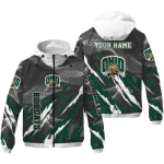 custom ohio bobcats claw mesh green gray windbreaker jacket best selling