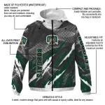 custom ohio bobcats claw mesh green gray windbreaker jacket best selling