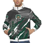 custom ohio bobcats claw mesh green gray windbreaker jacket best selling