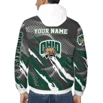 custom ohio bobcats claw mesh green gray windbreaker jacket best selling