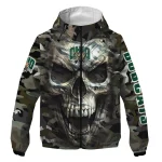 custom ohio bobcats skull camo camouflage windbreaker jacket best selling
